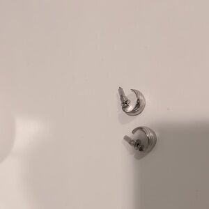 NWT small silver hoops